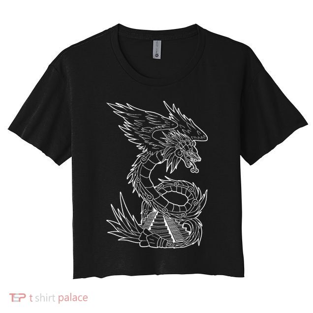 Quetzalcoatl Ancient Aztec Serpent Mayan Temple Inca Toltec Crop Top