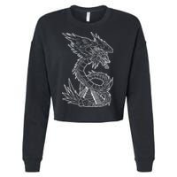 Quetzalcoatl Ancient Aztec Serpent Mayan Temple Inca Toltec Cropped Pullover Crew