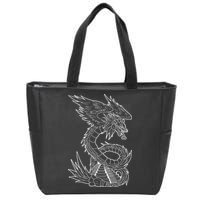 Quetzalcoatl Ancient Aztec Serpent Mayan Temple Inca Toltec Zip Tote Bag