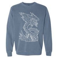 Quetzalcoatl Ancient Aztec Serpent Mayan Temple Inca Toltec Garment-Dyed Sweatshirt