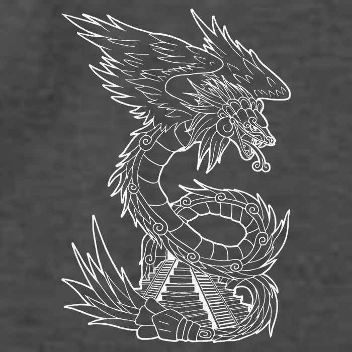 Quetzalcoatl Ancient Aztec Serpent Mayan Temple Inca Toltec Vector Backpack