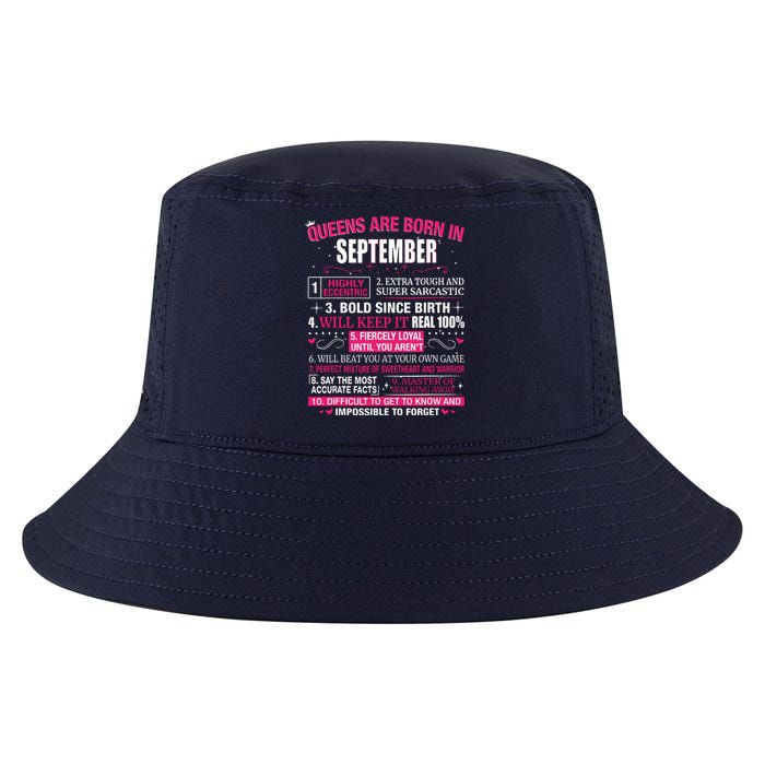 Queens Are Born In September Cool Comfort Performance Bucket Hat