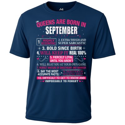 Queens Are Born In September Cooling Performance Crew T-Shirt