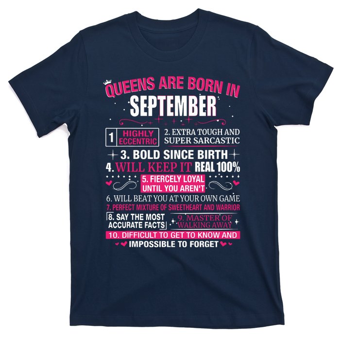 Queens Are Born In September T-Shirt