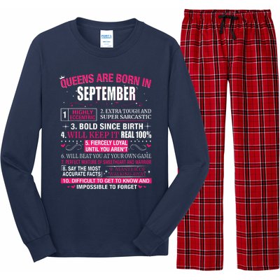 Queens Are Born In September Long Sleeve Pajama Set