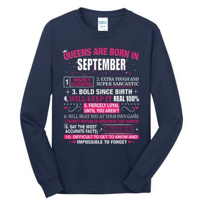 Queens Are Born In September Tall Long Sleeve T-Shirt