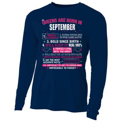 Queens Are Born In September Cooling Performance Long Sleeve Crew