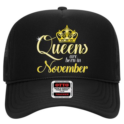 Queens Are Born In November Women Birthday Month Date Gift Trucker Hat