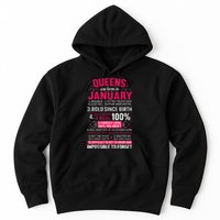 Queens Are Born in January Birthday Gifts Hoodie