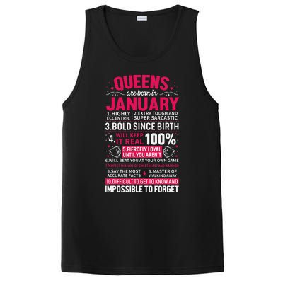 Queens Are Born in January Birthday Gifts PosiCharge Competitor Tank