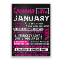 Queens Are Born In January Gifts 10 Facts Funny Birthday Poster