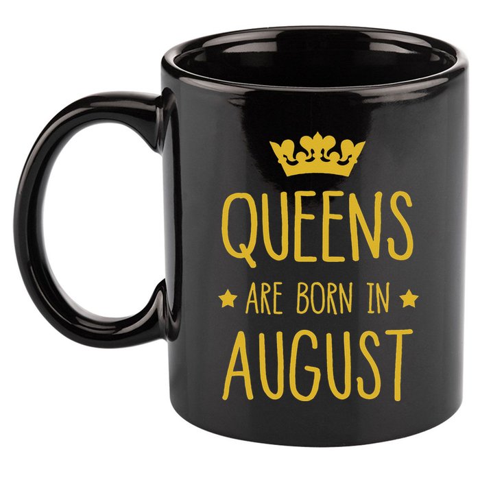 Queens Are Born In August August Birthday 11oz C Handle Ceramic Mug