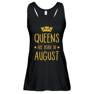 Queens Are Born In August August Birthday Ladies Essential Flowy Tank