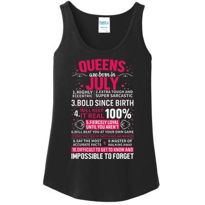 Queens Are Born in July Ladies Essential Tank