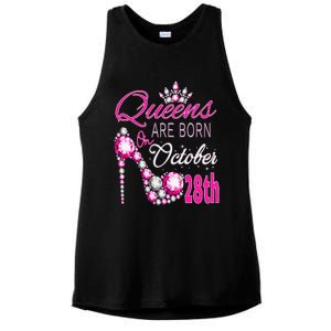 Queens are born on October 28th Scorpio Libra Queen Ladies PosiCharge Tri-Blend Wicking Tank