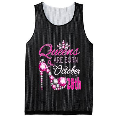 Queens are born on October 28th Scorpio Libra Queen Mesh Reversible Basketball Jersey Tank