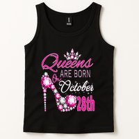 Queens are born on October 28th Scorpio Libra Queen Tank Top