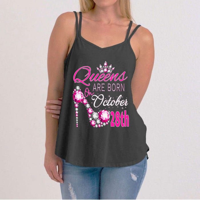 Queens are born on October 28th Scorpio Libra Queen Women's Strappy Tank