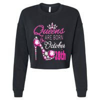 Queens are born on October 28th Scorpio Libra Queen Cropped Pullover Crew