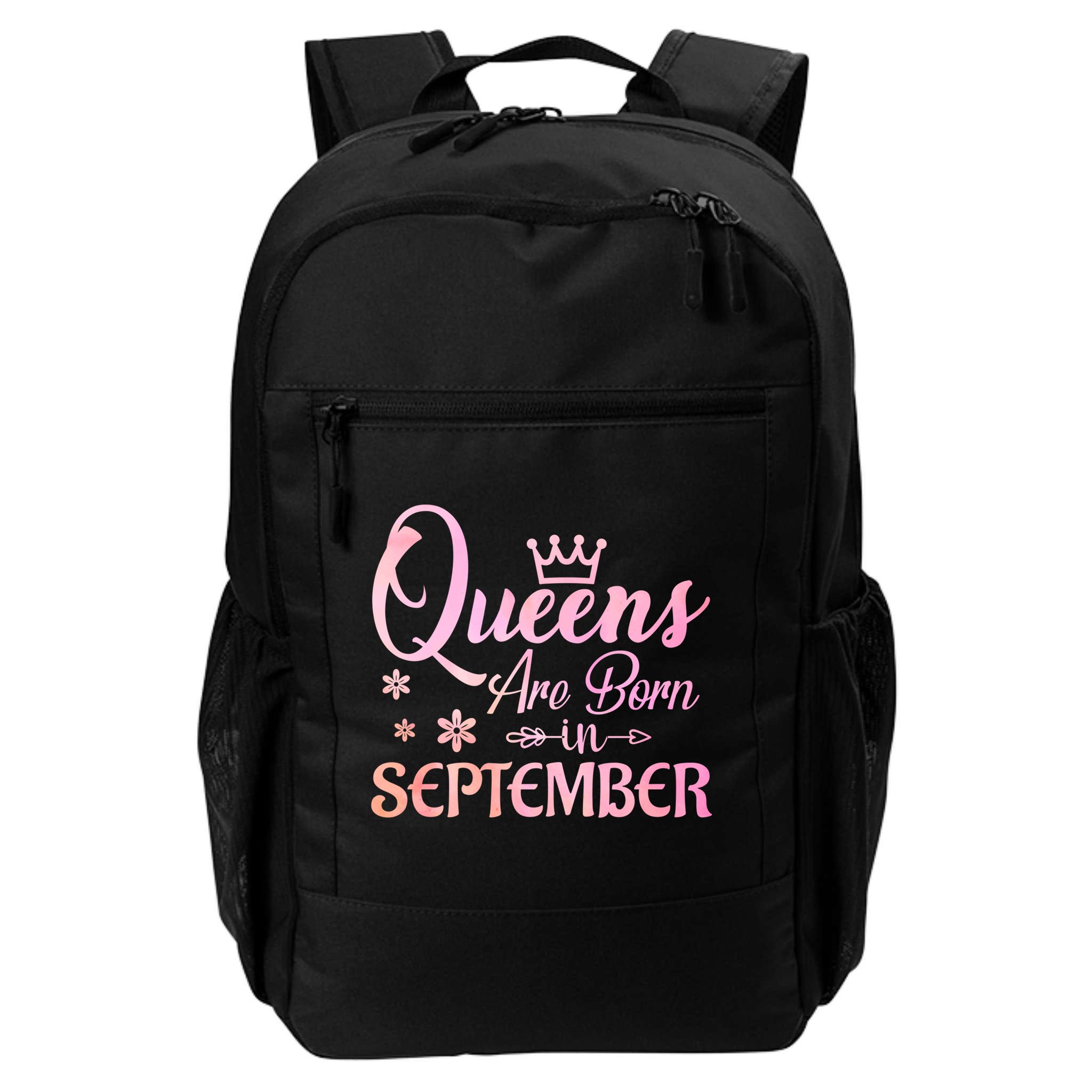 Queens Are Born In September Funny Gift September Birthday Gift Backpack