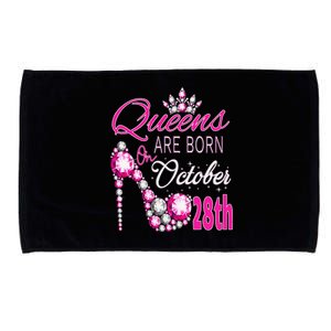 Queens are born on October 28th Scorpio Libra Queen Microfiber Hand Towel