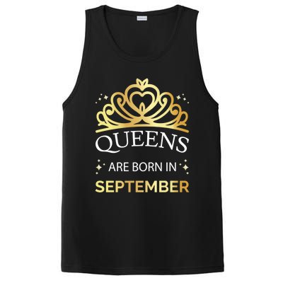 Queens Are Born In September Virgo Libra Birthday Gift PosiCharge Competitor Tank