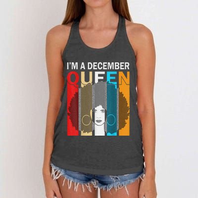 Queens Are Born In December I'm A December Queen Women's Knotted Racerback Tank