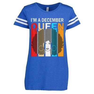 Queens Are Born In December I'm A December Queen Enza Ladies Jersey Football T-Shirt