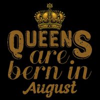 Queens Are Born In August Leo Birthday Month Drawstring Bag