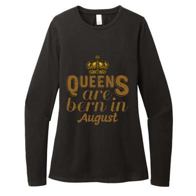 Queens Are Born In August Leo Birthday Month Womens CVC Long Sleeve Shirt