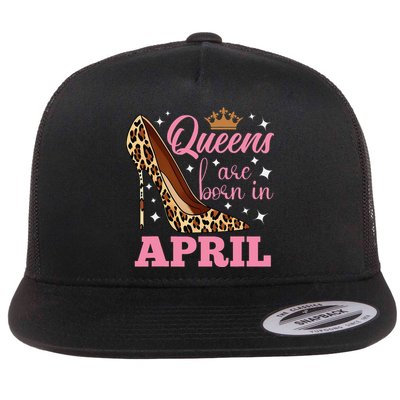 Queens are Born in April Funny April Birthday Flatbill Hat