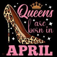 Queens are Born in April Funny April Birthday Premium T-Shirt