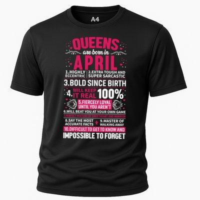 Queens Are Born In April Gift Performance Shirt