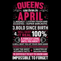 Queens Are Born In April Gift Impact Tech Backpack