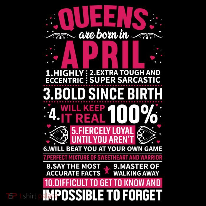 Queens Are Born In April Gift 7-Panel Snapback Hat