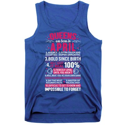 Queens Are Born In April Gift Tank Top