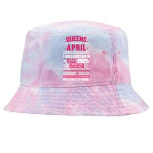 Queens Are Born In April Gift Tie-Dyed Bucket Hat