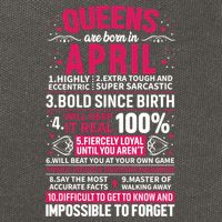 Queens Are Born In April Gift Cotton Canvas Backpack