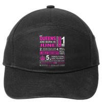 Queens Are Born In June Birthday 7-Panel Snapback Hat