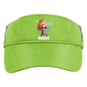 Queens Are Born In March Birthday Gift Adult Drive Performance Visor