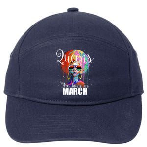 Queens Are Born In March Birthday Gift 7-Panel Snapback Hat