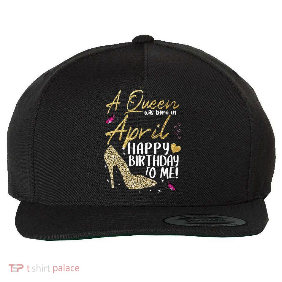 Queens Are Born In April Gift April Birthday wo Wool Snapback Cap