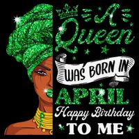 Queens Are Born In April Birthday Wo Drawstring Bag