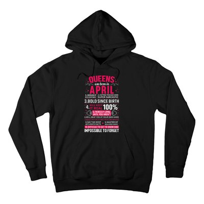 Queens Are Born in April Hoodie