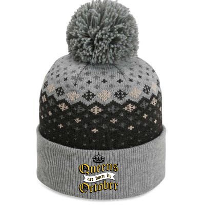 Queens Are Born In October The Baniff Cuffed Pom Beanie