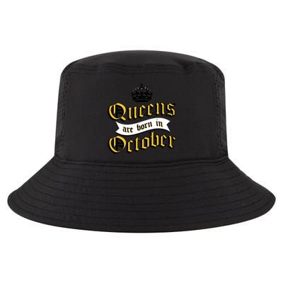 Queens Are Born In October Cool Comfort Performance Bucket Hat