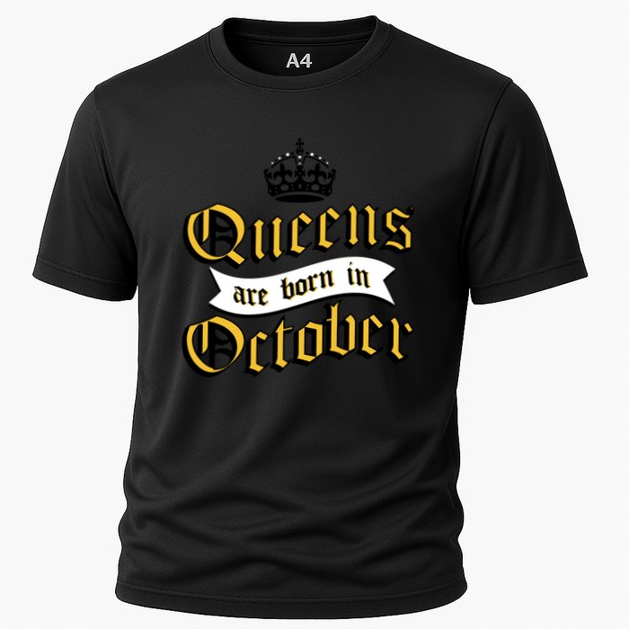 Queens Are Born In October Performance Shirt