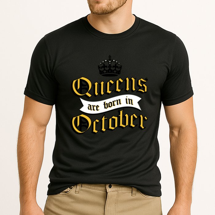 Queens Are Born In October Performance Shirt