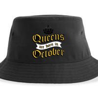 Queens Are Born In October Sustainable Bucket Hat