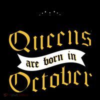 Queens Are Born In October Drawstring Bag